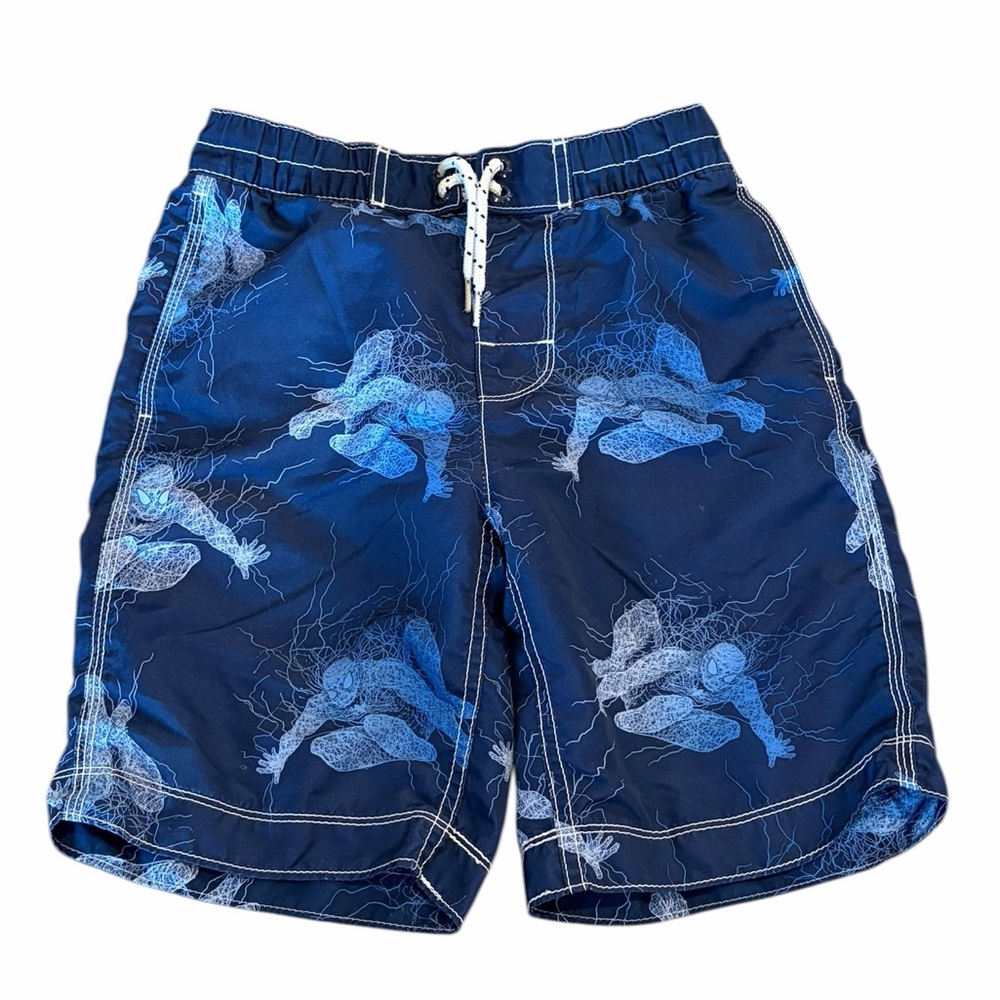 Marvel Spider-Man Boys Swim Trunks Size 8 Blue Board Shorts